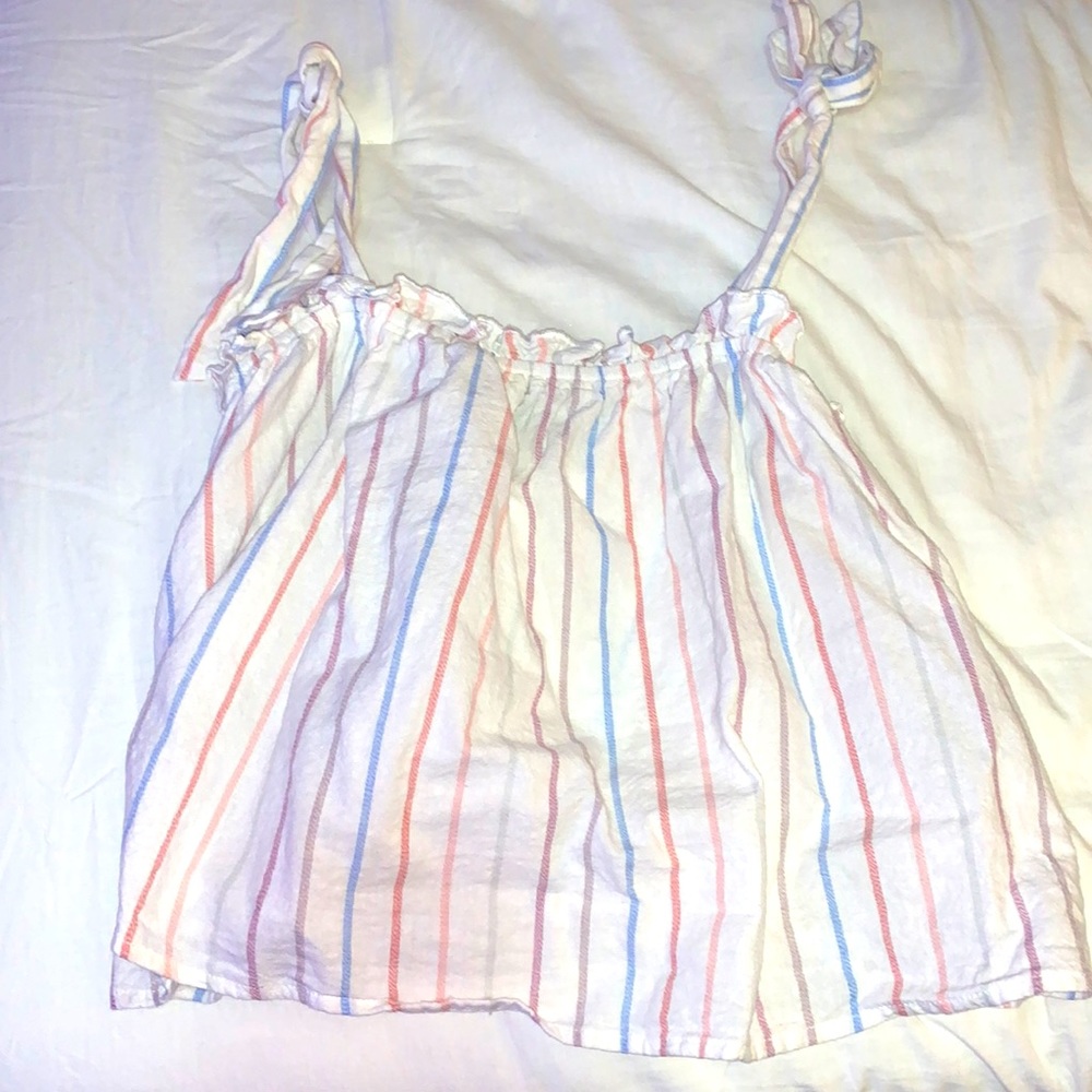 Forever 21 Tie Top with Colored strips
